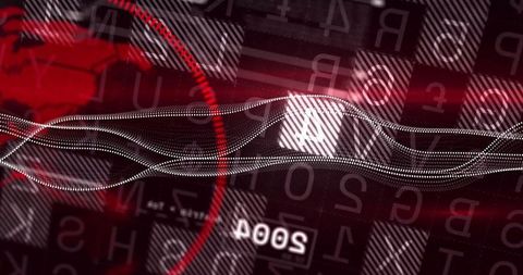 Abstract Digital Data Processing with Glowing Waveforms - Download Free Stock Images Pikwizard.com