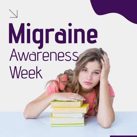teenager with migraine suffering advertisement - Download Free Stock Templates Pikwizard.com