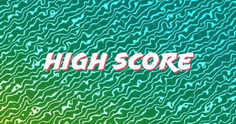 Bold Abstract Design with High Score Typography in Vibrant Palette