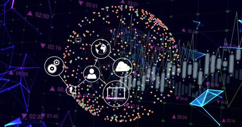 Futuristic Global Data Processing Interface - Download Free Stock Images Pikwizard.com