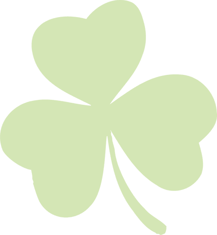 Transparent three-leaf clover symbolizing good luck visual