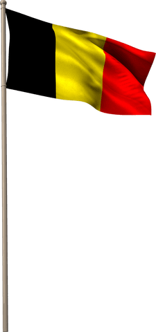 Waving Belgian Flag Illustration PNG Transparent Background