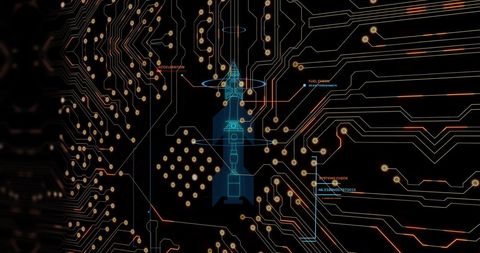 Futuristic Data Processing on Circuit Board Interface - Download Free Stock Images Pikwizard.com