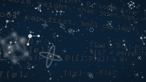Abstract Data and Molecular Structures Science Concept