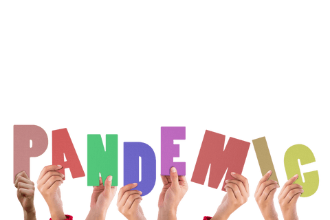 Hands Holding Pandemic Letters Transparent Background Vector - Download Free Stock Videos Pikwizard.com