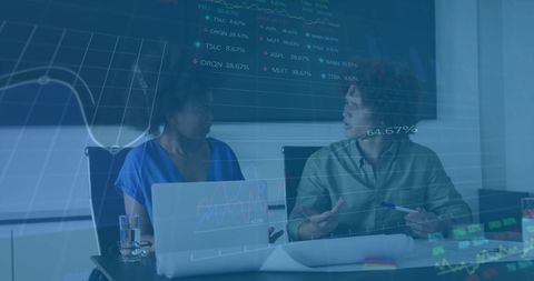 Collaborative Analysis of Financial Data Trends in Modern Office - Download Free Stock Images Pikwizard.com