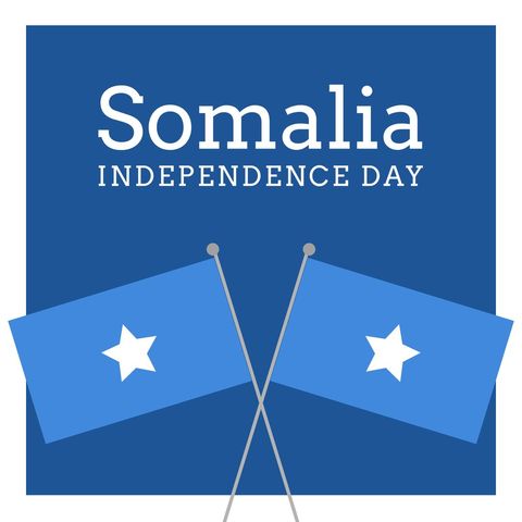 Celebratory Graphic for Somalia Independence Day with Flags - Download Free Stock Templates Pikwizard.com