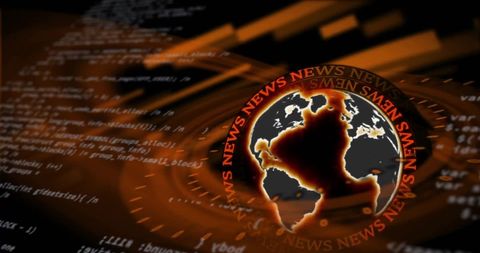 Global News Representation with Digital Connections Around 3D Globe