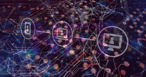Global Network Connections with Virtual Reality Elements - Download Free Stock Images Pikwizard.com