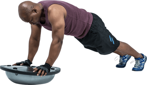 fit man exercising with bosu ball on transparent background - Download Free Stock Videos Pikwizard.com