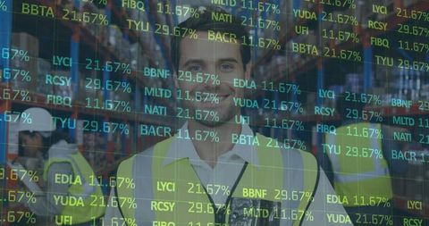 warehouse logistic analysis with financial data overlay - Download Free Stock Images Pikwizard.com