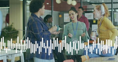 Diverse Team Collaboration in Casual Office Environment