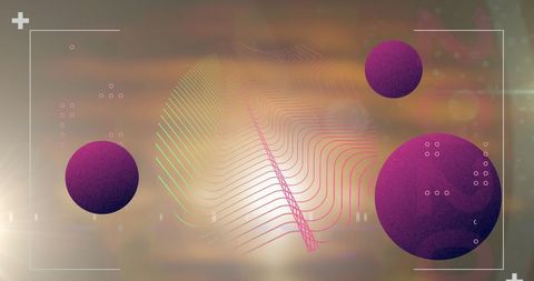 Abstract geometry with moving shapes and light effects
