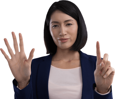 Businesswoman Interacting with Transparent Digital Interface Screen - Download Free Stock Videos Pikwizard.com