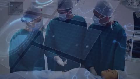 Surgical Team Using Innovative Holographic Technology in Operating Room