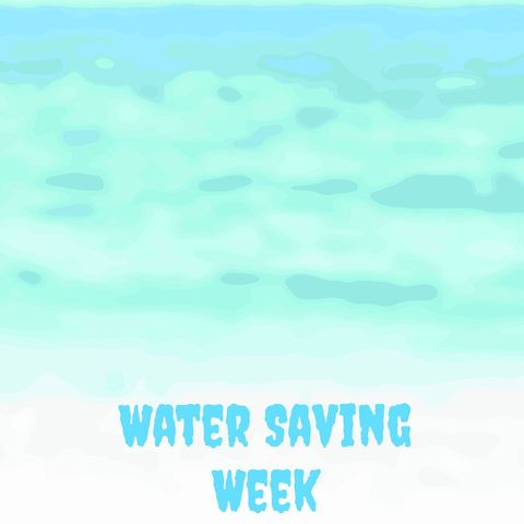 water saving week poster with ocean background - Download Free Stock Templates Pikwizard.com