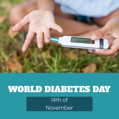 diabetes awareness featuring glucose meter and healthcare - Download Free Stock Templates Pikwizard.com