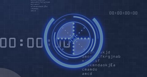 Digital Interface with Blue Scanning Radar and Data - Download Free Stock Images Pikwizard.com