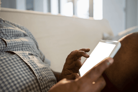 Transparent Black Screen on Tablet in Relaxed Home Environment - Download Free Stock Videos Pikwizard.com