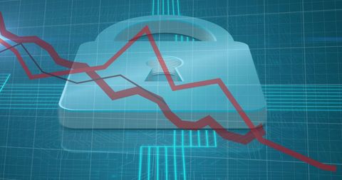 digital security concerns with declining trend lines - Download Free Stock Images Pikwizard.com