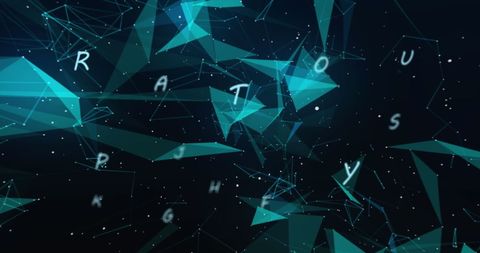 Dynamic Digital Letters on Blue Glowing Network of Connections - Download Free Stock Images Pikwizard.com