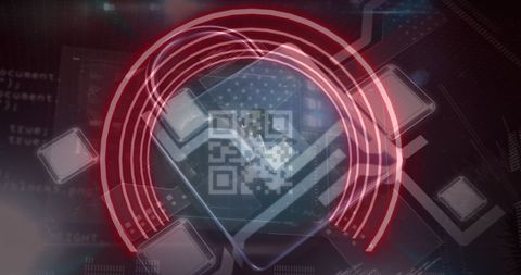 Digital Security Concept with QR Code and Abstract Overlays - Download Free Stock Images Pikwizard.com