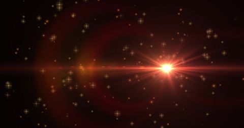 Starry Sky with Bright Light Flare and Twinkling Stars - Download Free Stock Images Pikwizard.com