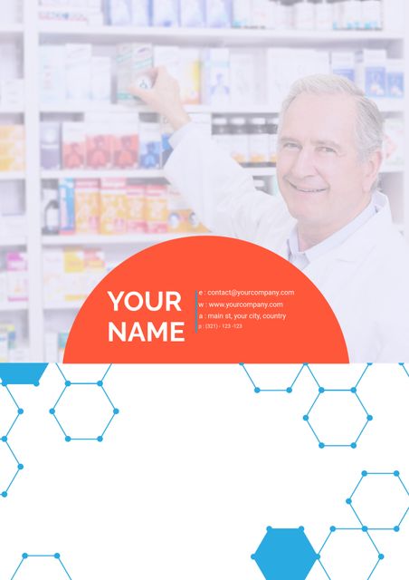 Friendly Pharmacist in Modern Pharmacy Displaying Medications Behind Counter - Download Free Stock Templates Pikwizard.com