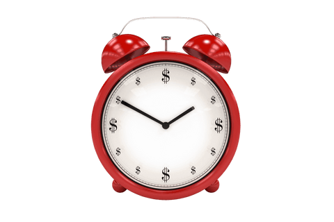 transparent red alarm clock with dollar sign design - Download Free Stock Videos Pikwizard.com