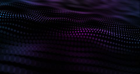 Digital Waveform with Neon Dots Creating Futuristic Abstract Pattern - Download Free Stock Images Pikwizard.com