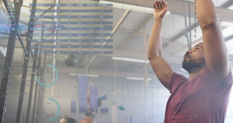 Diverse Group Engaging with Technology-Enhanced Fitness Training