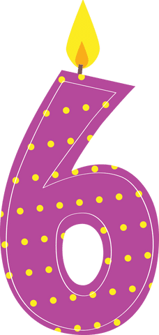 celebration purple candle number 6 on transparent background - Download Free Stock Videos Pikwizard.com