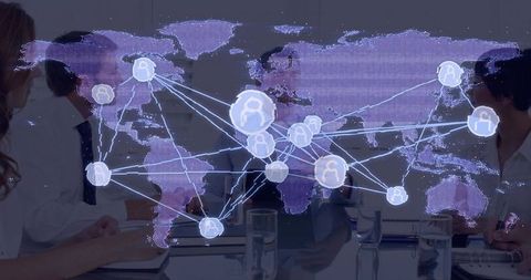 Holographic Global Network Projecting Connected User Nodes Over Boardroom Collaboration