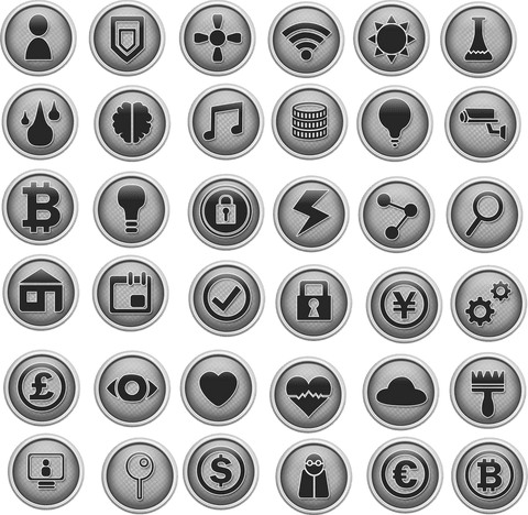Set of Transparent Vector Symbols for Technology and Finance Apps - Download Free Stock Videos Pikwizard.com