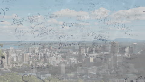 Innovative Technology Concept with Cityscape and Data Animation