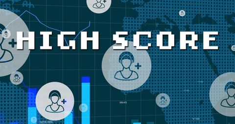 High Score Screen with Virtual Personas and Digital Graphics - Download Free Stock Images Pikwizard.com
