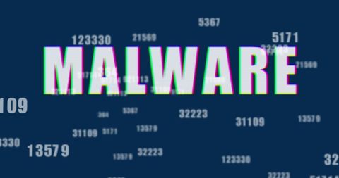 Digital malware alert: software security threat concept