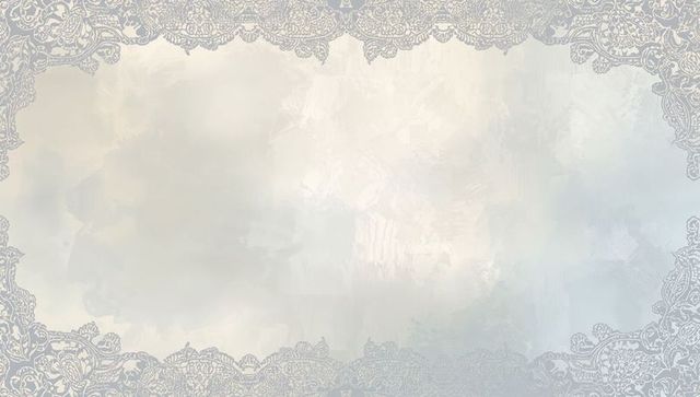 Vintage Lace Filigree Border on Soft Pastel Watercolor Canvas for Elegant Invitations