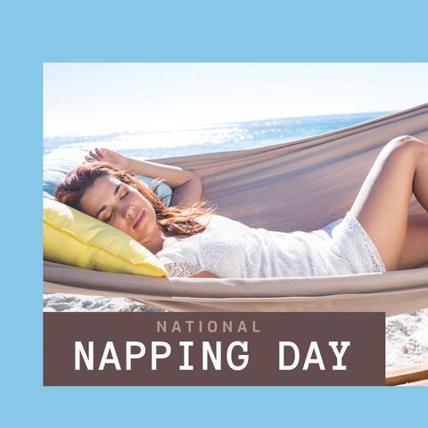 woman relaxing in hammock for national napping day - Download Free Stock Templates Pikwizard.com