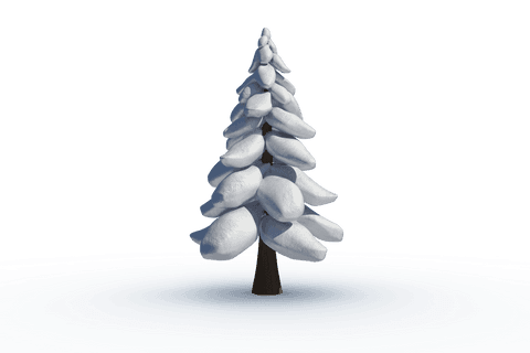 digital snow-covered christmas tree on transparent background - Download Free Stock Videos Pikwizard.com