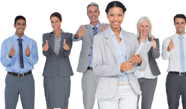 Transparent Group of Business Professionals Giving Thumbs Up - Download Free Stock Videos Pikwizard.com