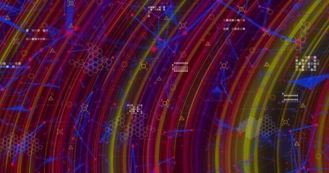 dynamic digital matrix with interwoven connection patterns - Download Free Stock Images Pikwizard.com