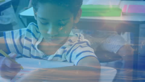 Diverse Students Inspired by Dreamy Educational Environment