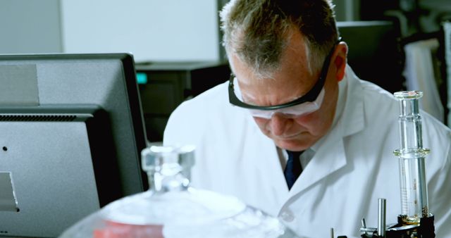 Scientist Analyzing Data in Laboratory - Download Free Stock Images Pikwizard.com