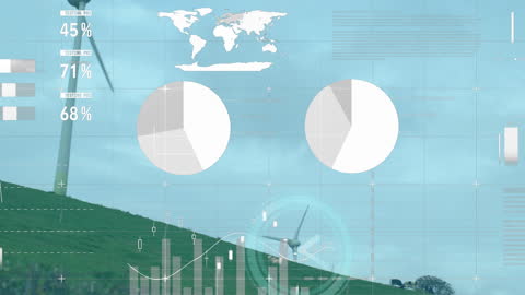 Digital Data Overlay on Wind Turbines with Global Statistics