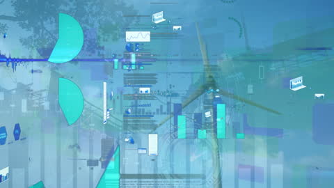 Digital Renewable Energy Analysis with Wind Turbine Graphics