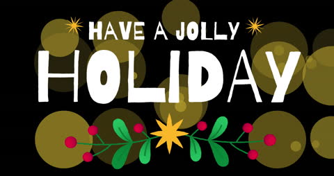 Festive Holiday Greeting Message with Abstract Design