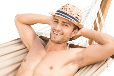 relaxed caucasian man on hammock with transparent background - Download Free Stock Videos Pikwizard.com