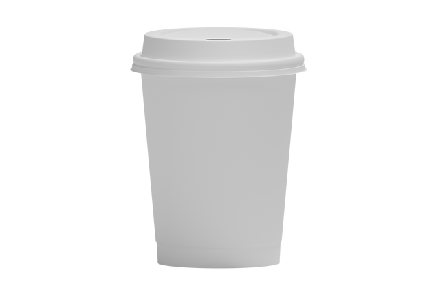 Transparent Takeaway Coffee Cup Illustration on White Background - Download Free Stock Videos Pikwizard.com