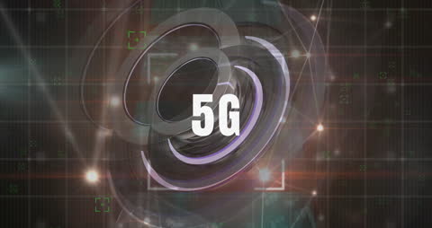 5G Technology Network Animation with Digital Globe